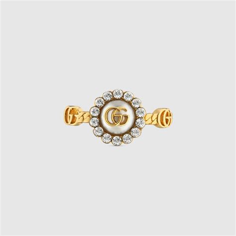 double g flower ring gucci
